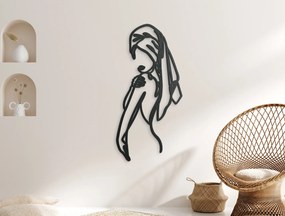 drevko Drevený obraz Kúpelňová dáma Rozmer obrazu: 44,5 x 21,5 cm, Farba dekorácie: Čierna