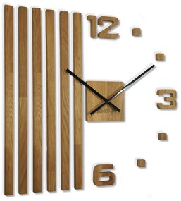 Unikátne drevené hodiny na stenu 60 х 60 cm