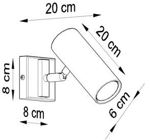 Nástenné bodové svietidlo DIREZIONE 1xGU10/40W/230V biela