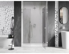 Mexen Lunar, pravé otočné sprchové dvere 140 cm, číre sklo, chrómový profil, 834S-140-050-01-00-P