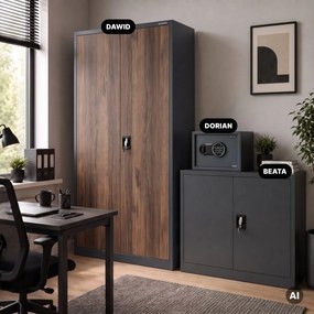 Malý domáci trezor, elektronický zámok na kód, na peniaze a dokumenty, 350x250x250 mm: DORIAN