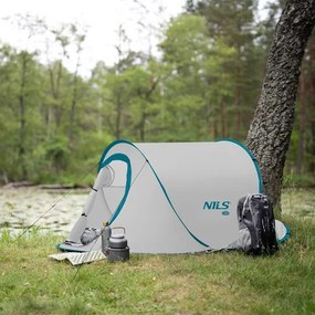 Samorozkladací plážový stan NILS Camp NC3743 - sivý