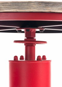 Kovový barový stôl Ruhr v industriálnom štýle - Červená