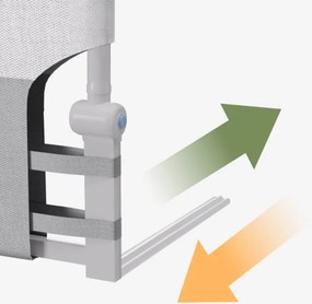 Bezpečnostná zábrana na posteľ Cover 30 biela / sivá 200 cm