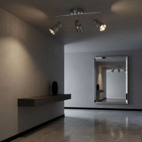 Toolight - Stropné-nástenné svietidlo typu reflektor, 3-bodové, 3xGU10 392197, chrómová, OSW-08483