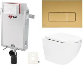 Závesný wc set SAT na zamurovanie vírové splachovanie SIKOSZTOR67GM
