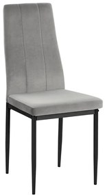 Sivé zamatové jedálenské stoličky v súprave 2 ks Kelly – Støraa