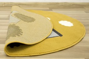 Detský koberec Luna Kids 534457/89955 horčicový / sivý