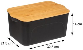 Úložný box Black, 21,5x14x32,5 cm, čierna