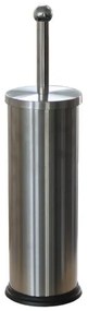 WC štetka s krytým stojanom, matný nerez
