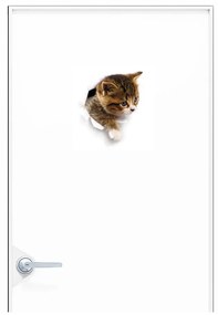 Nástenná samolepka Ambiance Hiding Cat