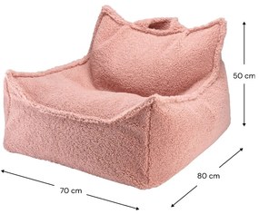 Ružový detský sedací vak z textílie buklé Chair – Wigiwama