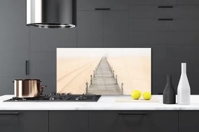 Sklenený obklad Do kuchyne Most písek architektúra 100x50 cm