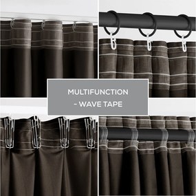 Hnedý zamatový dimout záves 140x270 cm – Restilo