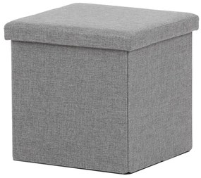 Autronic BONTEC Taburet s úložným priestorom, čierna, látka, TAB-461 BK2 Farba: Šedá