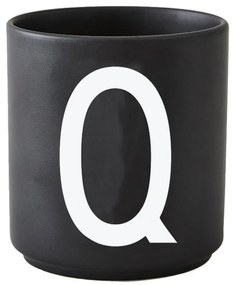 Design Letters Hrnček s písmenom Q, black