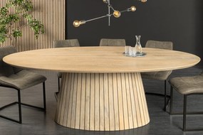 Luxusný jedálenský stôl ART DEKO 220 cm – masívne mango a akácia, oválny