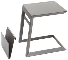 DEOKORK Kovový odkladací stolík LISABON (šedo-hnedá)