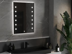 Mexen Ner, LED kúpeľňové zrkadlo s podsvietením 60x80 cm, 6000K, ochrana proti zahmlievaniu, 9809-060-080-611-00