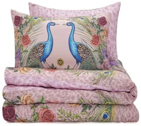 Ružové obliečky na dvojlôžko z bavlneného saténu 200x200 cm Xanadu Peacock – Matthew Williamson