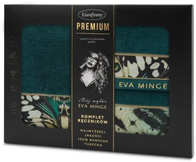 Eva Minge FROTÉ UTERÁK EVA MINGE15 SADA 1KS 30X50 CM, 1KS 50X90 CM, 1KS 70X140 CM TMAVOTYRKYSOVÁ