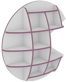 Polička Matrix III biela/fialový