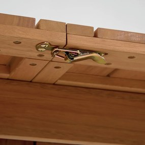 Záhradný rozkladací jedálenský stôl z eukalyptového dreva Kave Home Hanzel