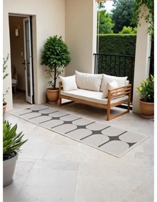 Čierno-biely vnútorný a vonkajší behúň 80x250 cm Duet Bowen – NORTHRUGS