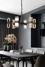 Toolight Toolight, LED závesné stropné svietidlo 6x20W APP770-6C + diaľkový ovládač, čierna, OSW-05021