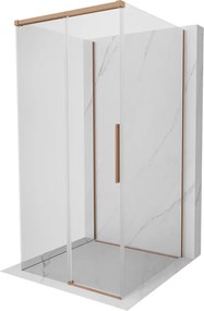 Mexen Rox-3S, 3-stenný sprchový kút 110 x 110 cm, 8mm číre sklo, medený profil, 8C2-110-110-65-00-3S