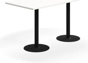 Barový stôl VERTICUS, 1800x800x900 mm, biela/čierna