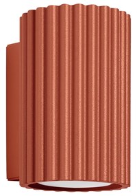 Nástenné svietidlo Karbon, 1x okrovo červené kovové tienidlo, (10 cm)