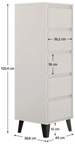 Komoda BOGAN 5S40, kašmír