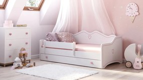Detská posteľ so zásuvkou Emka Farba: Biela + Ružová