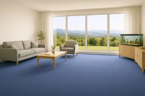 Vopi, Koberec metráž Eton modrý 82 - neúčtujeme odrezky z role, na mieru, šíře 1,33m,1m,2m,3m,4m,na mieru, neúčtujeme odrezky, modrá, filc, kuchyňa