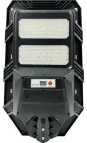 LED solárne svietidlo STRADA IP65 40W 600lm 3000K čierne s diaľkovým ovládaním
