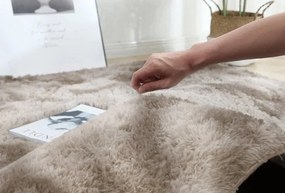 Protišmykový koberec SHAGGY ombré, karamelový kruh