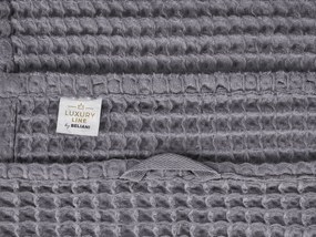 Sada 4 bavlnených uterákov sivá AREORA Beliani