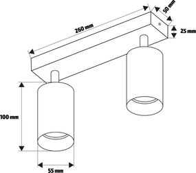Brilagi - LED RGBW stmievateľné bodové svietidlo SELE MODERN 2xGU10/6,5W/230V Wi-Fi biela
