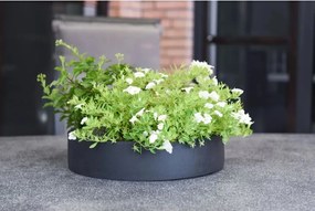 Miska na dekorácie CIRCULO, sklolaminát, Ø 40 cm, antracit