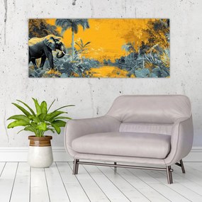 Obraz - Slon v prírode (120x50 cm)
