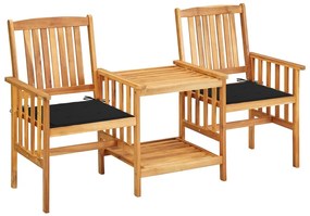 Záhradné stoličky s jedálenským stolíkom a vankúšmi akáciový masív 3061282