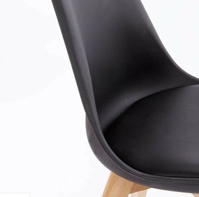 Jedálenská stolička SCANDI čierna - škandinávsky štýl