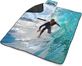 Sablio Plážová deka Surfista na vlne: 200x140 cm