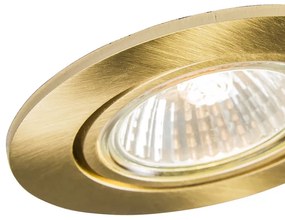 Inteligentné zapustené bodové svietidlo zlaté, naklápacie, vrátane Wifi GU10 - Cisco