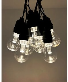LED vonkajšia dekoratívna svetelná reťaz 10xLED/0,15W/230V 3,8 m IP44 čierna
