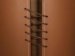 Noční stolek Modig M36 50 cm umělá kůže hnědý/mramor