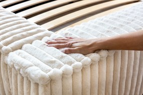 ČALÚNENÁ POSTEĽ SANTI 180x200 VITO 23 KRÉMOVÁ