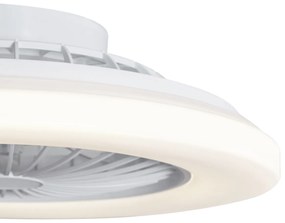 Stropný ventilátor biely 48,5 cm vrátane LED stmievateľný s diaľkovým ovládaním - Clemo