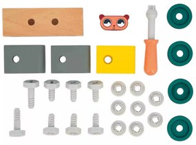 BricoKids - Drevené autíčko na zostavenie - medvedík